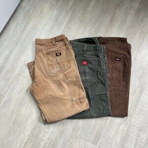 Lot of 3 Vintage Dickies Carpenter Work Pants - 40x30